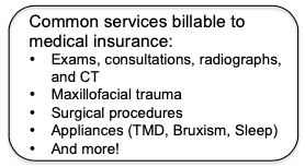 common services billed to medical insurance